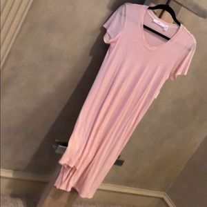 Light pink, NWT,  cut hem dress.
